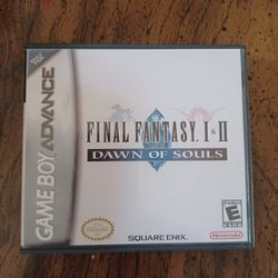 Final Fantasy I + II Dawn Of Souls GBA Replacement Case 