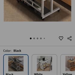 Adjustable End Table With Storage, Rolling Sofa Side Table, Modern Couch Tables That Slide Under, Height Adjustable Side Tables For Living Room, Multi