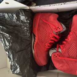 Jordan 5 Red Suede