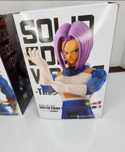 Banpresto Dragonball Z SOLID EDGE WORKS Figure Vegeta Trunks set Japan F/S Thumbnail