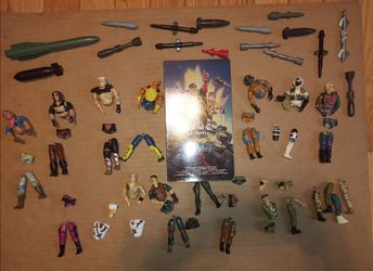 Gi joe vhs movie / broken gi joes/ vehicle accessories