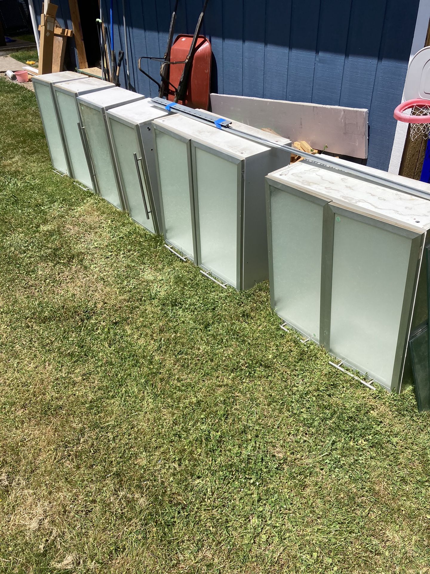 Six Used Ikea Cabinets