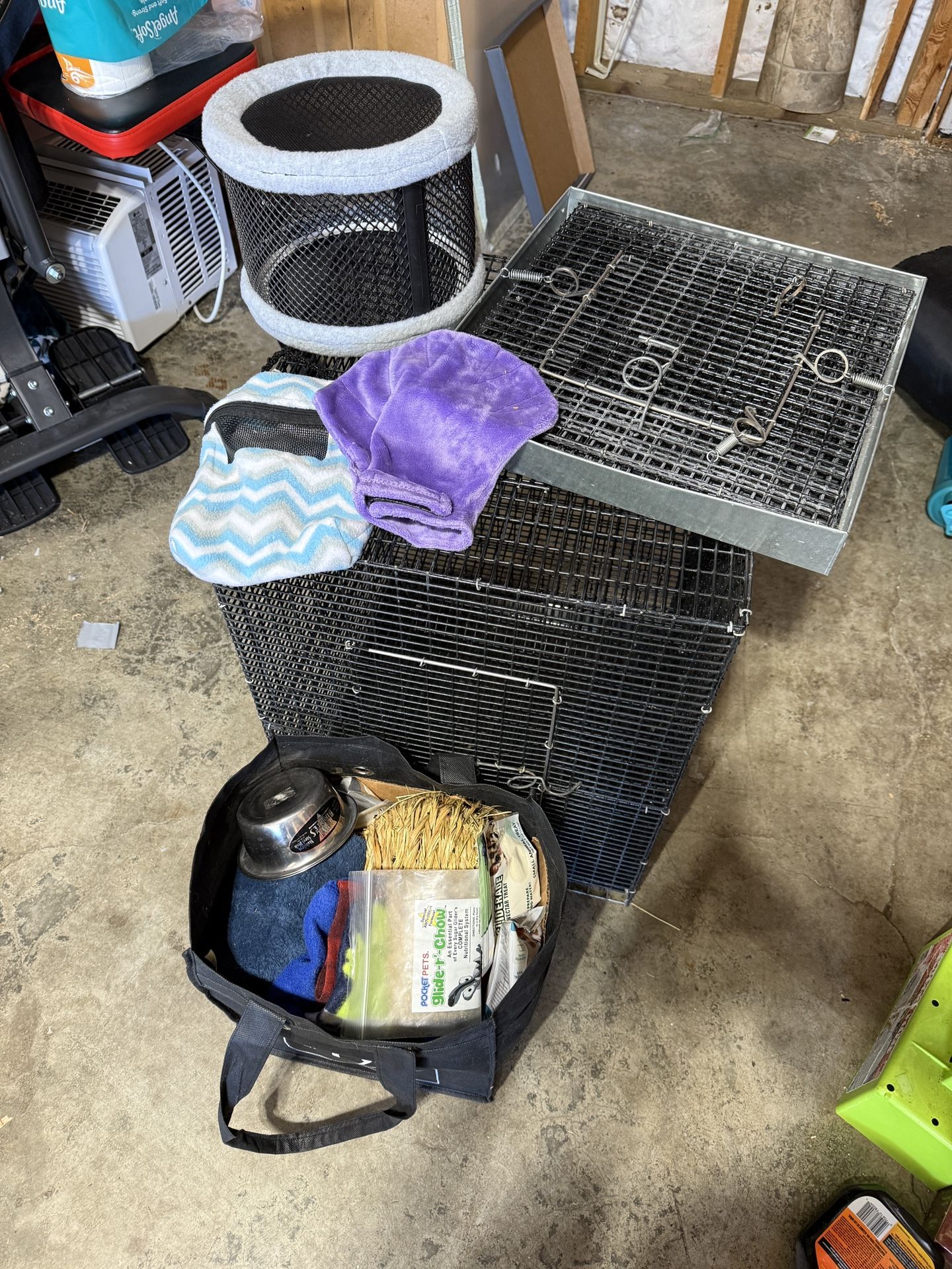 Sugar Glider Cage and Accessories