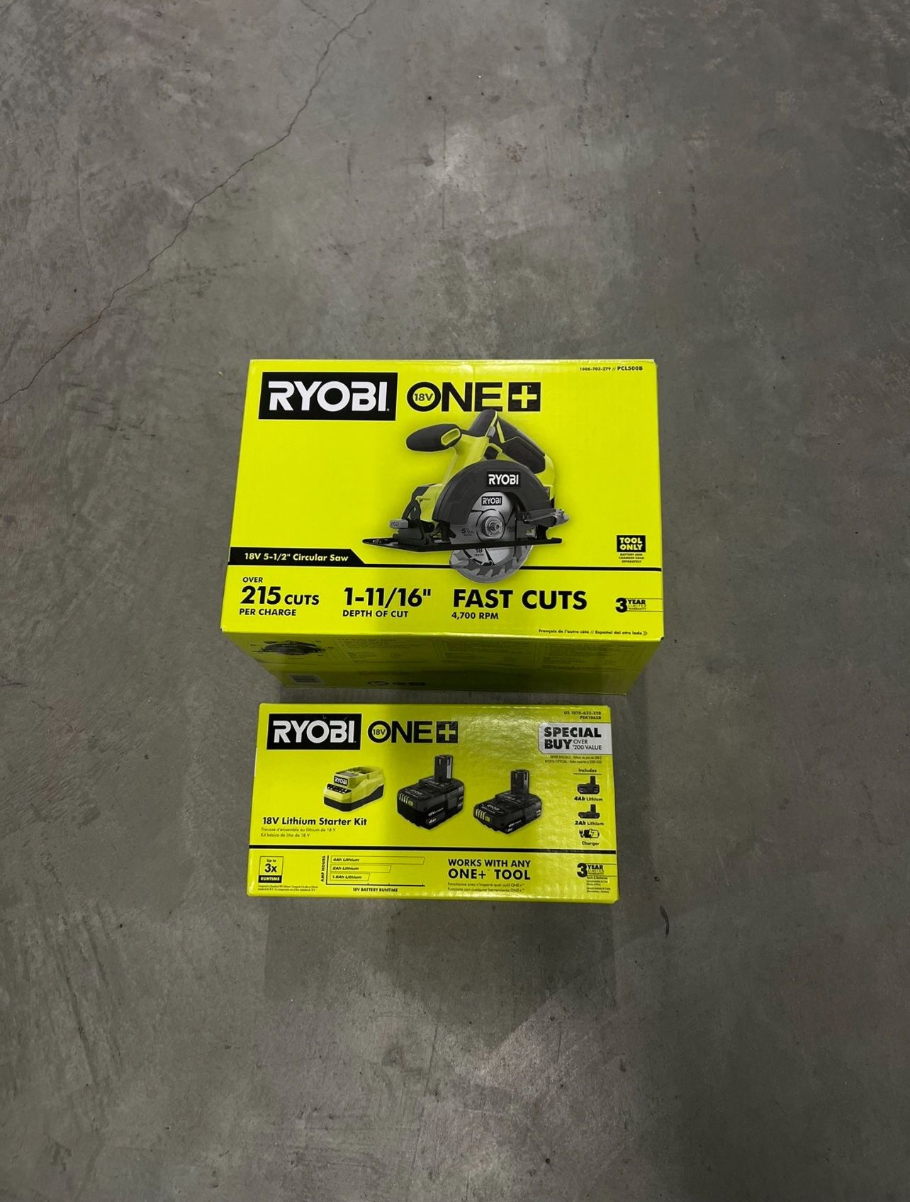 Ryobi Battery Starter Kit & Circular Saw 18V