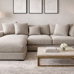 Z Gallerie Stella Sectional with Chaise - Excellent Condition