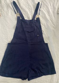 NAVY BLUE LINEN OVERALL