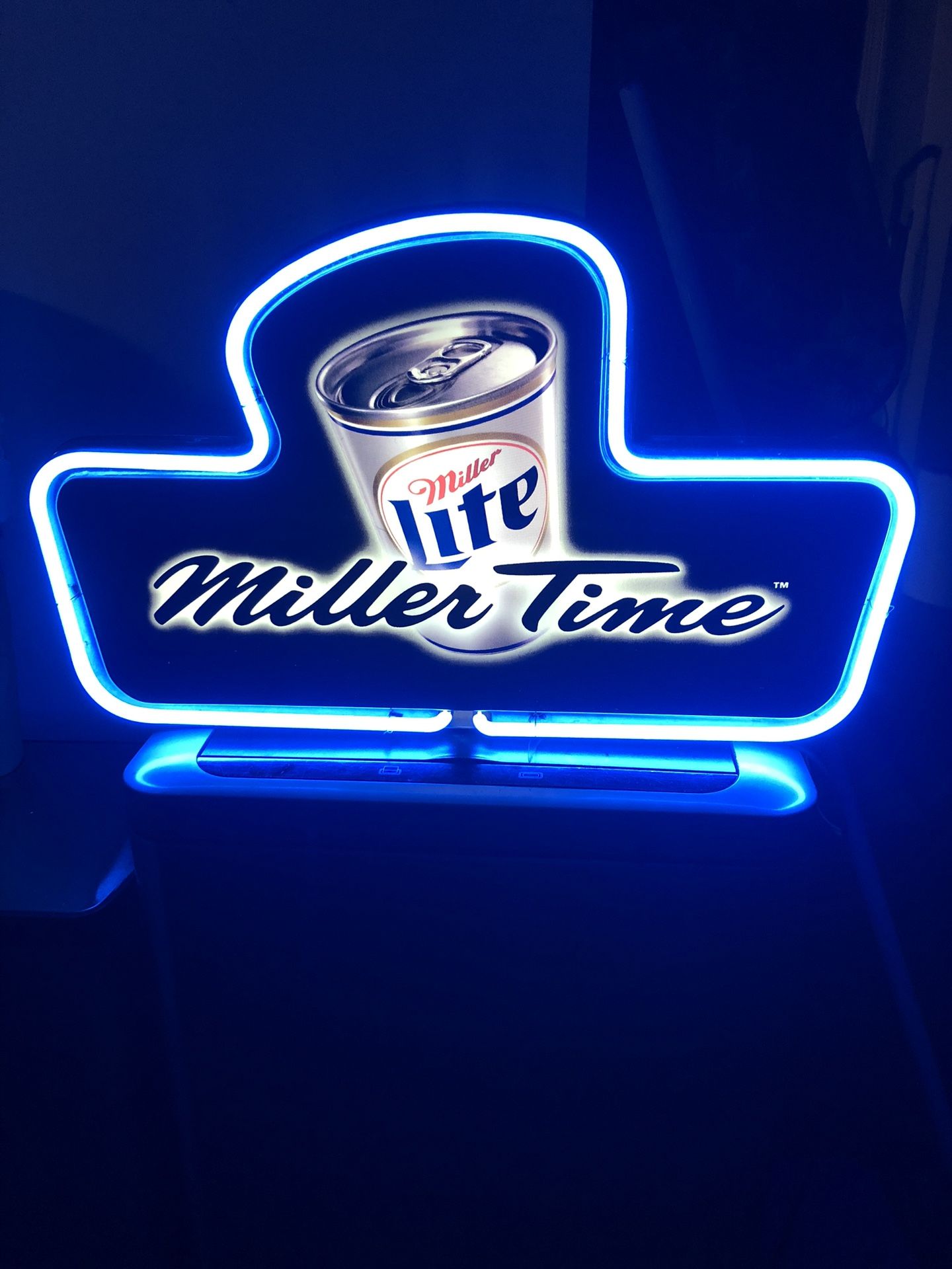 Vintage Miller Lite Neon Beer Sign Miller Time!