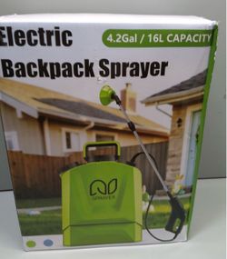 Battery Powered Backpack Sprayer 4 Gallon, Electric Garden Sprayer in Lawn Digital Display, 3 Adjust