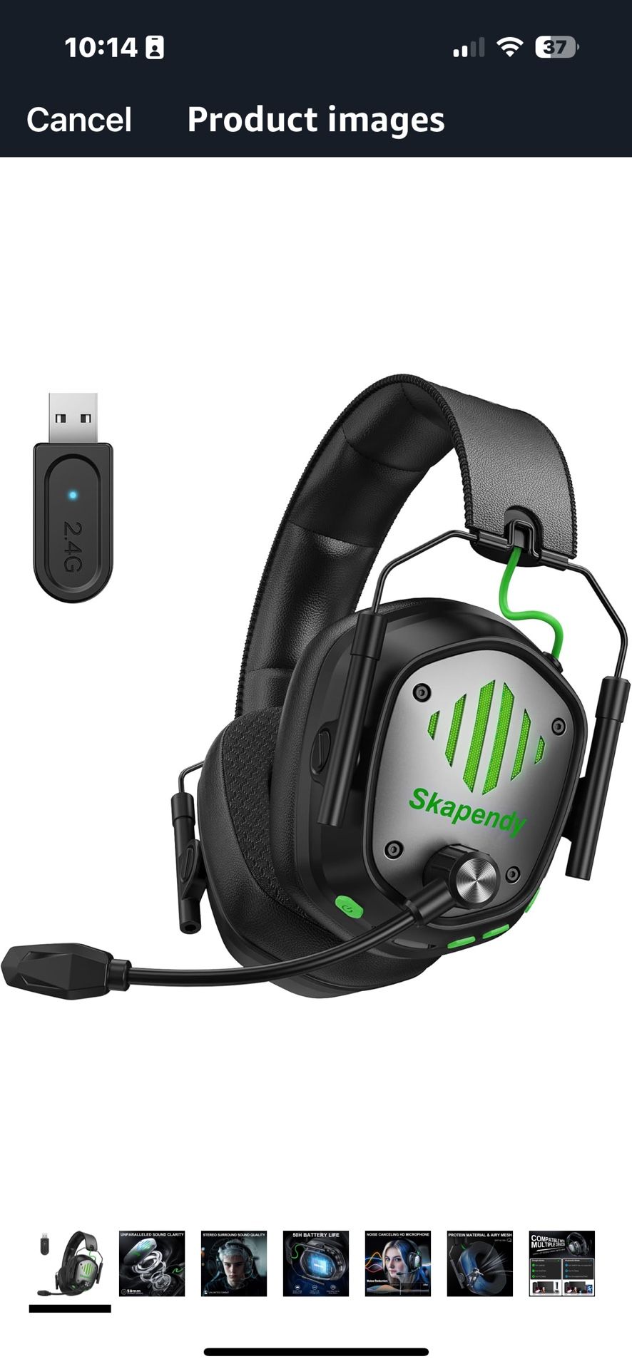 VK81 2.4GHz Wireless Gaming Headset for PS5, PS4, PC - Bluetooth Gaming Headphones with Noise Canceling Mic, Low latency, Stereo Sound, 50+Hr Battery,