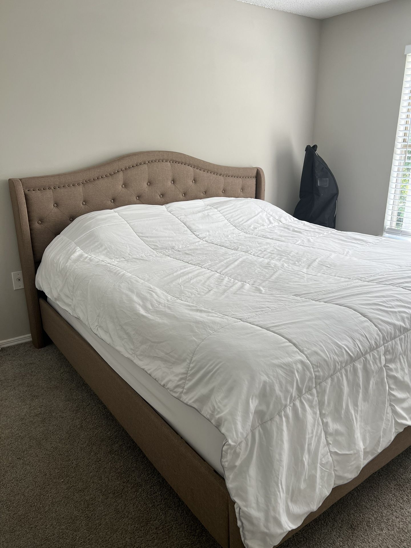 King Bed Frame, Box Spring, And Mattress 