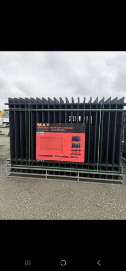 EACH PANEL FOR SALE 10'X6' SITE FENCE
10 ft (L) 6 ft (H)
Lead free powder coated-INCLUDING POST AND HARDWARE 
Black color for any question text me87 p