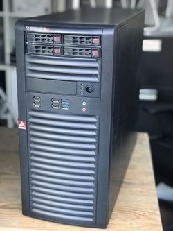 Supermicro SUPERWORKSTATION SYS-7037A-I Model 732-9 Tower Dual Xeon E5-2620 –