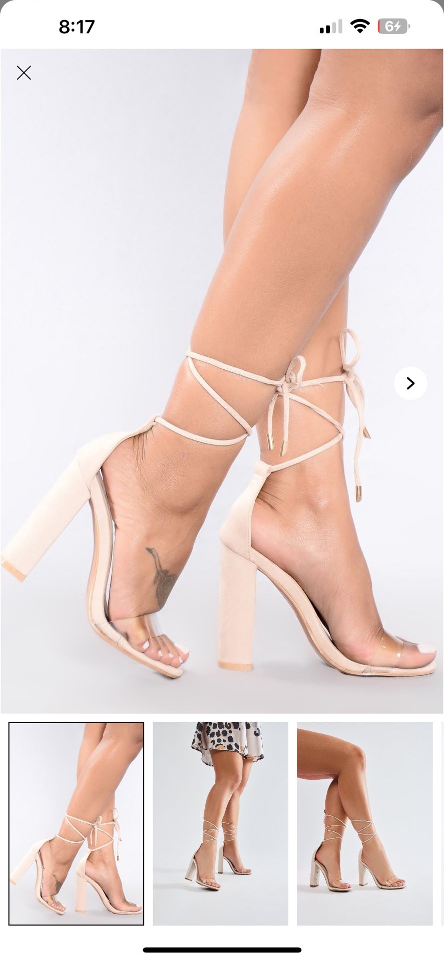Nude heels Fashion nova