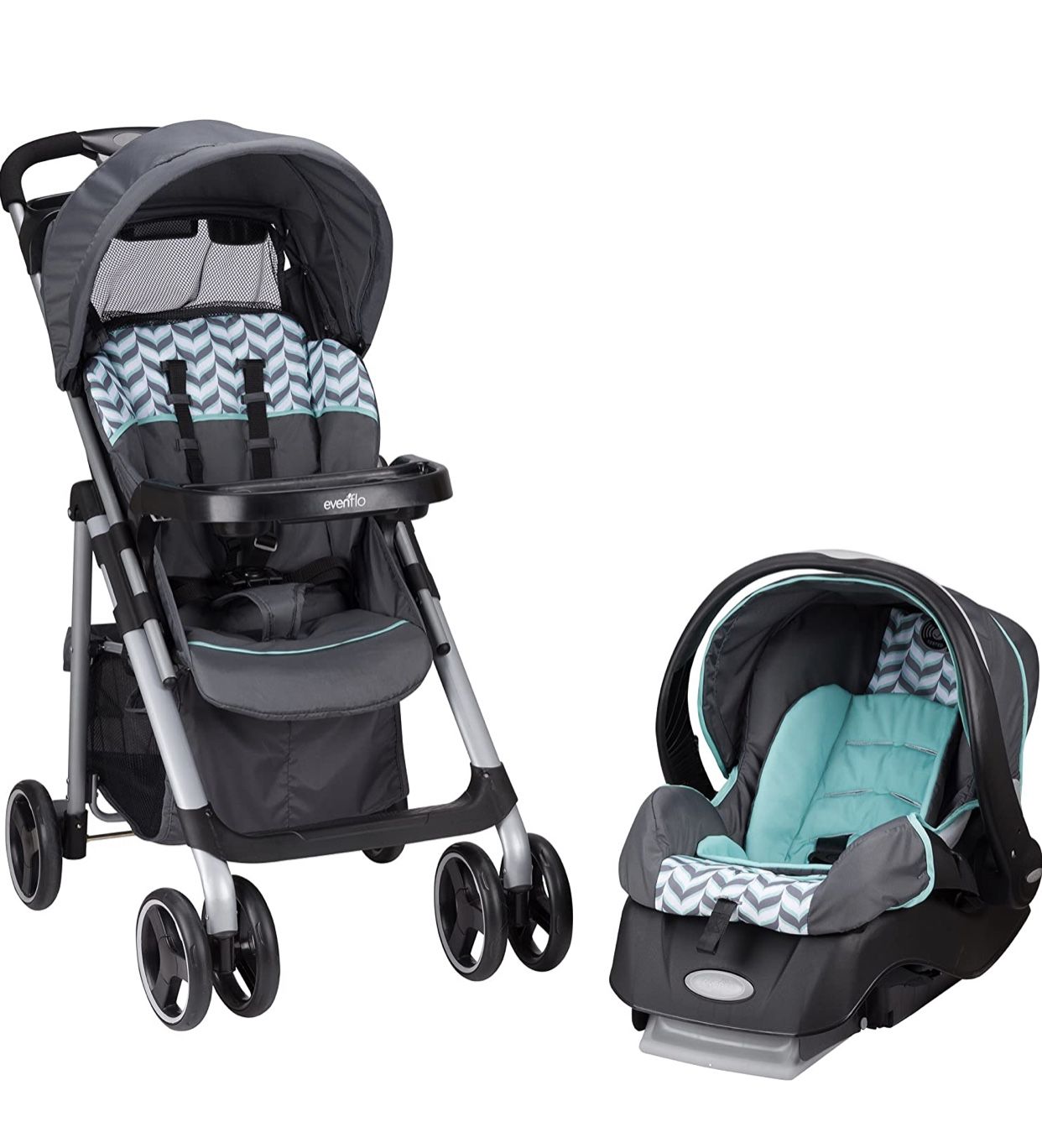 Evenflo Vive Travel System with Embrace, Spearmint Spree