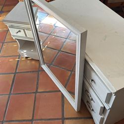 Chest Mirror And Night Stand