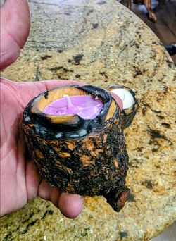 Rustic Fractal Burned Pine CNdle Holders