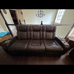 Electric Media Sofa And Love Seat