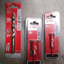 Milwaukee Diamond Max 3/4" + 1/2" and 7/16" Cobalt Drill Bit