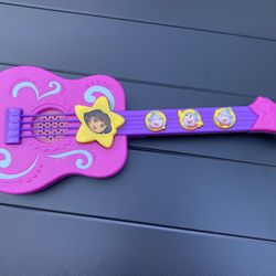 Fisher Price Dora The Explorer Strum Along Tunes Guitar Musical Instrument Works