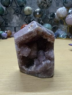 Pink Amethyst Druzy Point
