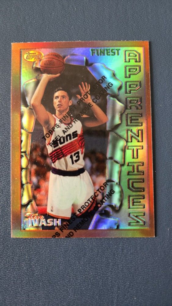 Steve Nash 1996 97 Topps Finest RC RARE Rookie REFRACTOR #75 Suns