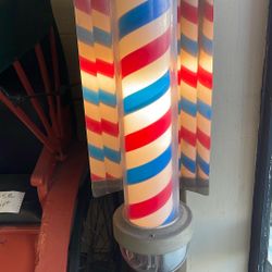 Antique Electric Barber Pole In Working Condition 
