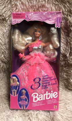 👱🏻‍♀️Barbie 3 Looks Doll 1994 Mattel 12339💅🏻