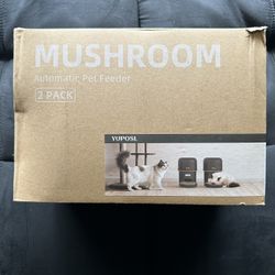 YUPOSL Mushroom Automatic Pet Feeder 2 Pack