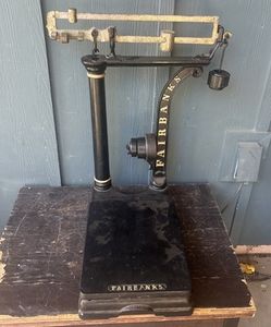 Antique Fairbanks Cast Iron Imperial Platform Balance Scale Completed Black