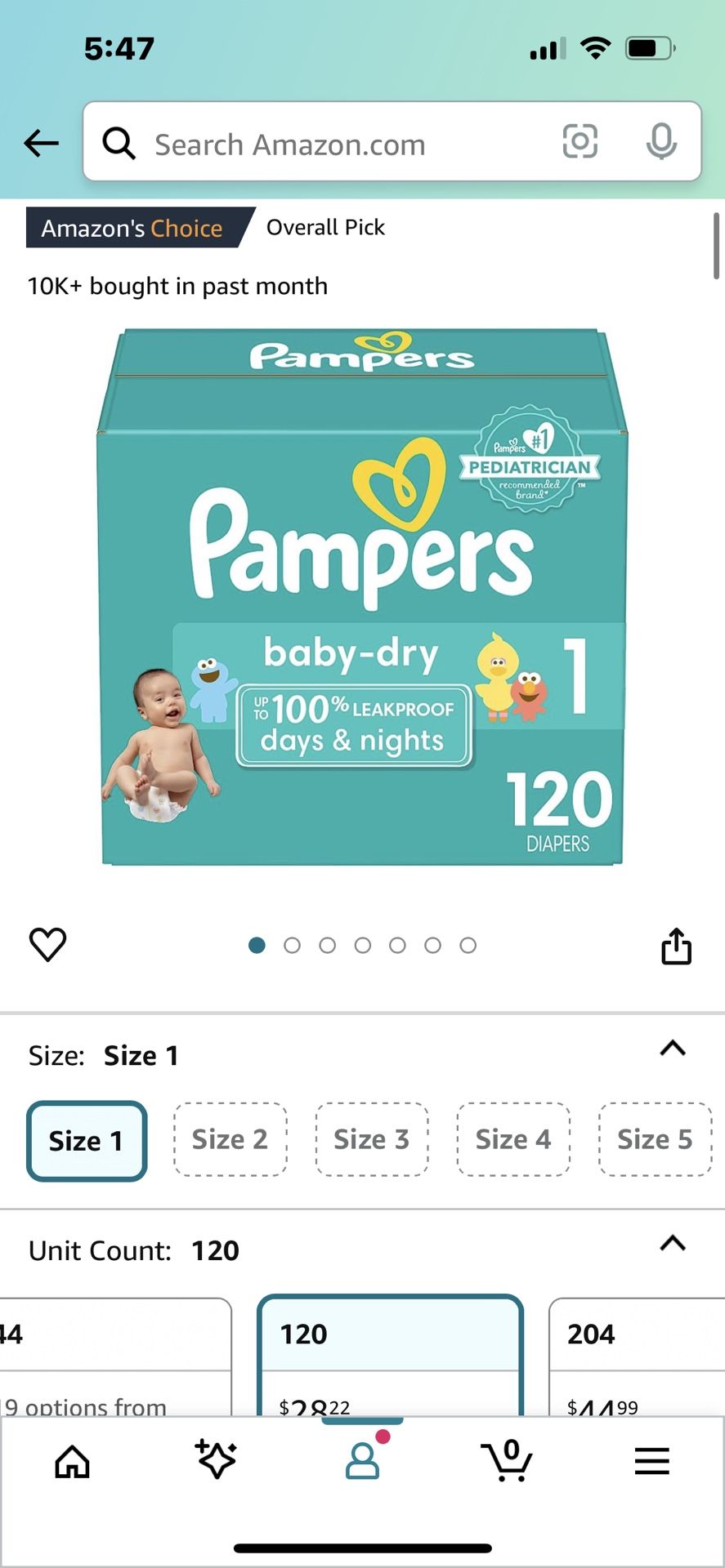 Pampers SIZE 1 