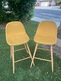 Yellow counter stools