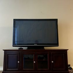 Tv Nightstand Brown Wood 