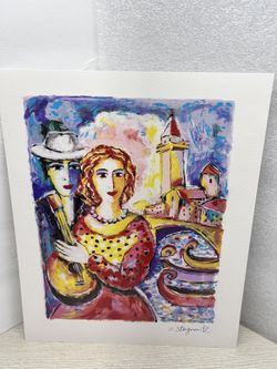 Zamy Steynovitz "Beauty and Beau" Unframed Seriolithograph in Color with COA