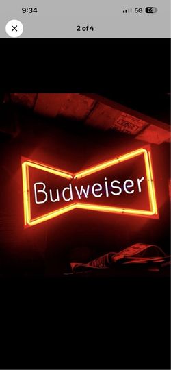 Budweiser Neon Vintage Sign Works Perfect All Original