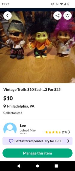 Vintage Trolls $10 Each...3 For $20