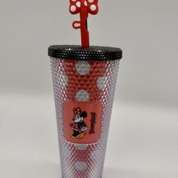 Disneyland Starbucks Minnie Mouse Spotted Red Tumbler 