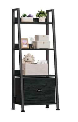 Multifunctional Ladder Shelf Storage Organizer W/ Removable Drawer