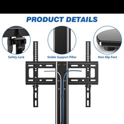 Universal Swivel TV Stand Base Table Top TV Stand Replacement for 27 32 37 39 40 43 49 50 55 60 Inch LCD LED Flat Screens up to 88 lbs, Height Adjusta