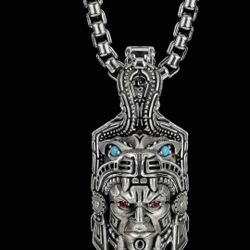 Ocelotl Pendant warrior And Chain Toggle Chain