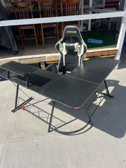 Gaming chair and desk