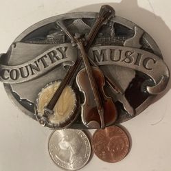 Vintage Country Music Belt Buckle