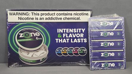 10 Pack Zone Nicotine Pouch Thick Paper Advertising  Counter Signs + 20 Inserts