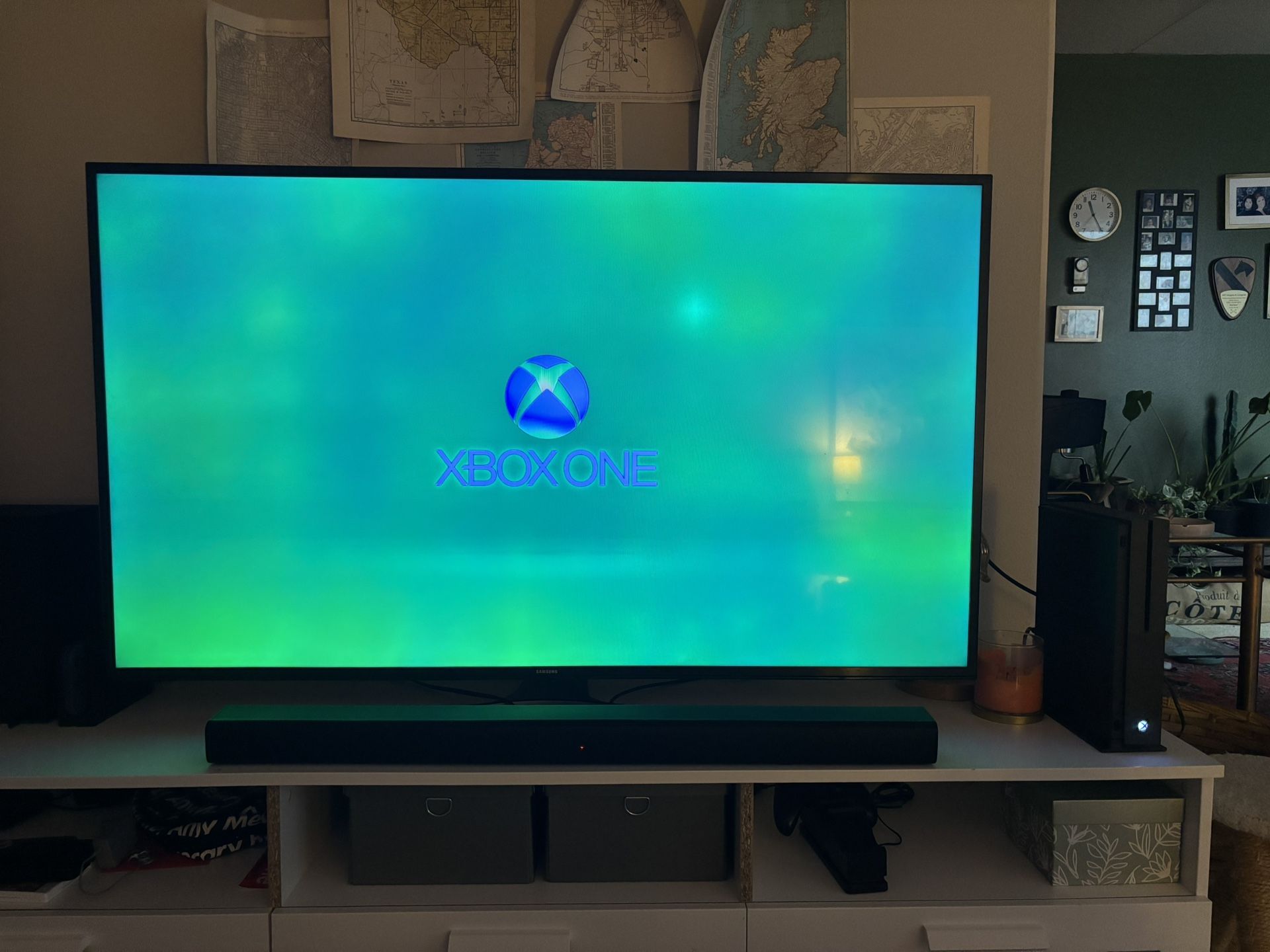 55 Inch Samsung TV and Xbox One And Controllers