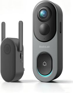BOTSLAB 5MP Wireless Video Doorbell Camera,180° Head-to-Toe View, AI Motion