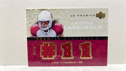 2007 UD PREMIER Larry Fitzgerald Remnants 3  #’d/75