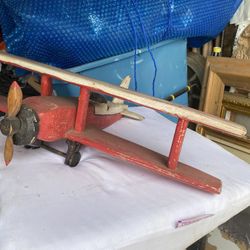 Large Wooden Airplane 