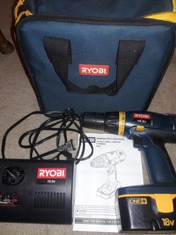 18 volts cordless drill charged and ready to go