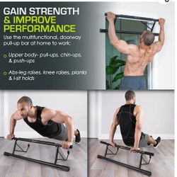 Multi-Grip Lite Pull Up / Chin Up Bar, Heavy Duty Doorway Upper Body Workout Bar for Home Gyms 