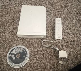 NINTENDO Wii RVL-001 - Console ONLY, 1  REMOTE , 1 game- read description