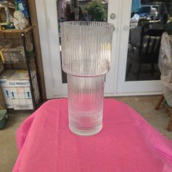 Fluted Glass Flower Vase